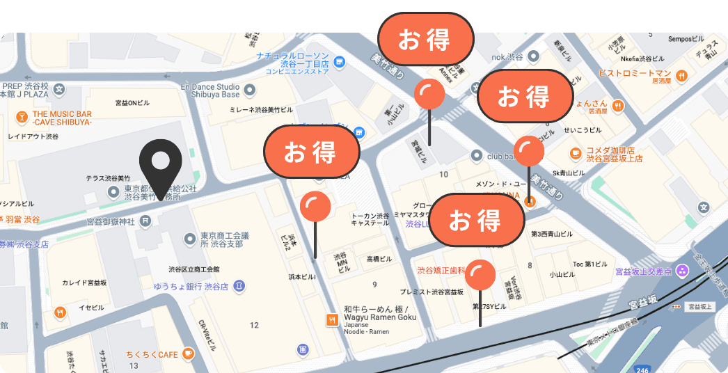 家族4人様利用で、月額3500円もお得に